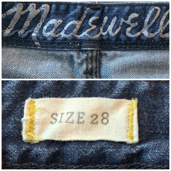 Madewell Women's Jeans Slim Fit 8" Mid Rise Ankle Dark Blue Indigo Wash Size 28 - Picture 6 of 7
